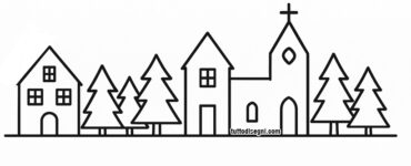 villaggio natalizio sagoma