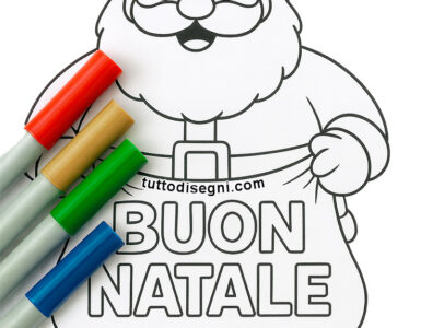 Simpatico Babbo Natale da colorare 16 babbo natale per bambini