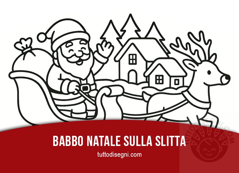 babbo natale sulla slitta