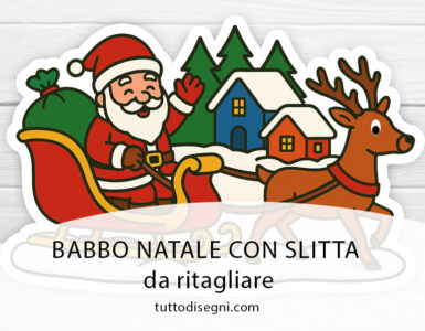 decorazione babbo natale con slitta