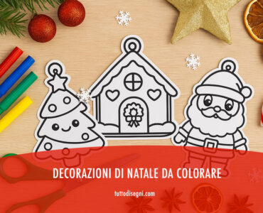 decorazioni natale da colorare