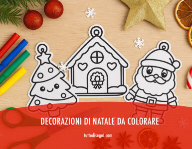 Decorazioni di Natale da colorare 4 decorazioni natale da colorare