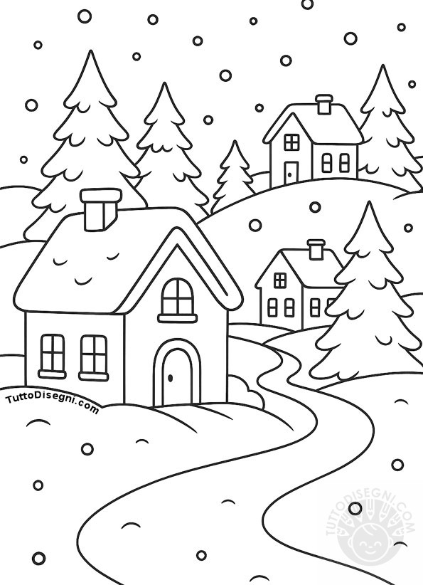 Paesaggio natalizio con neve 3 paesaggio natalizio con neve