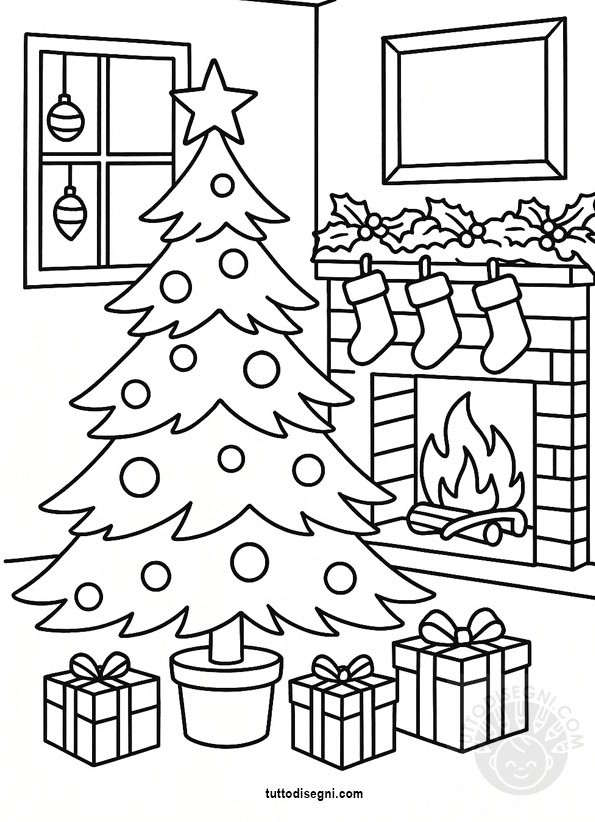 Scena di Natale da colorare 3 scena di natale