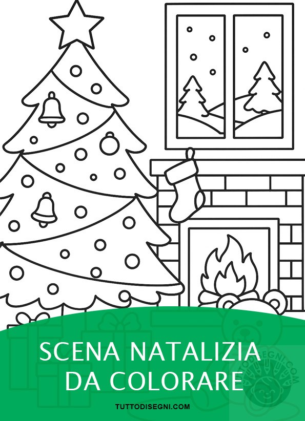 scena natalizia con camino