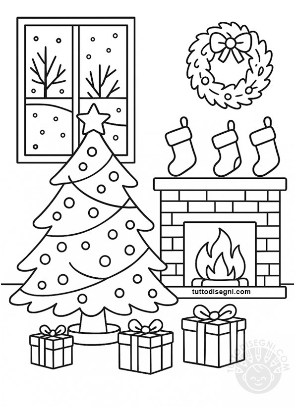 scena soggiorno natalizio