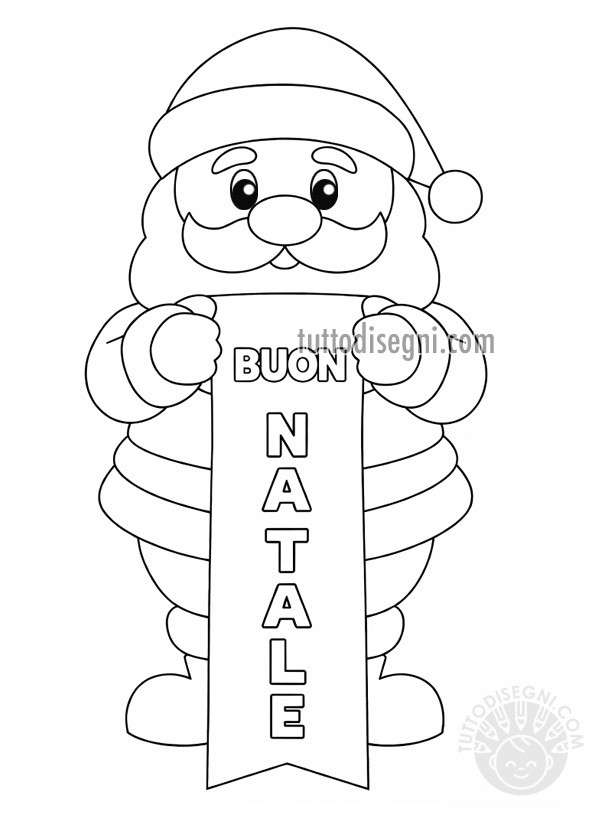 babbo natale cartello auguri