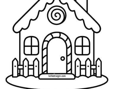 Casa di Natale da Colorare 2 casa di natale