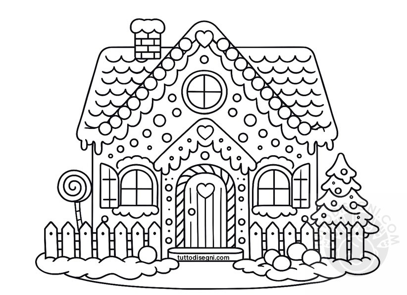 Casa di Zenzero da colorare 3 casa zenzero