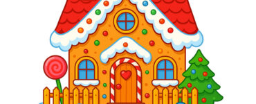 casetta di natale colorata