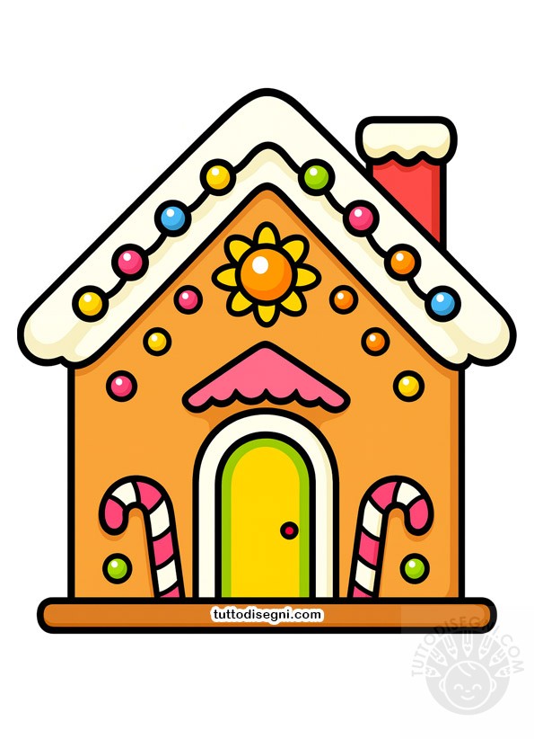 Casetta Natalizia Decorata 3 casetta natale a colori