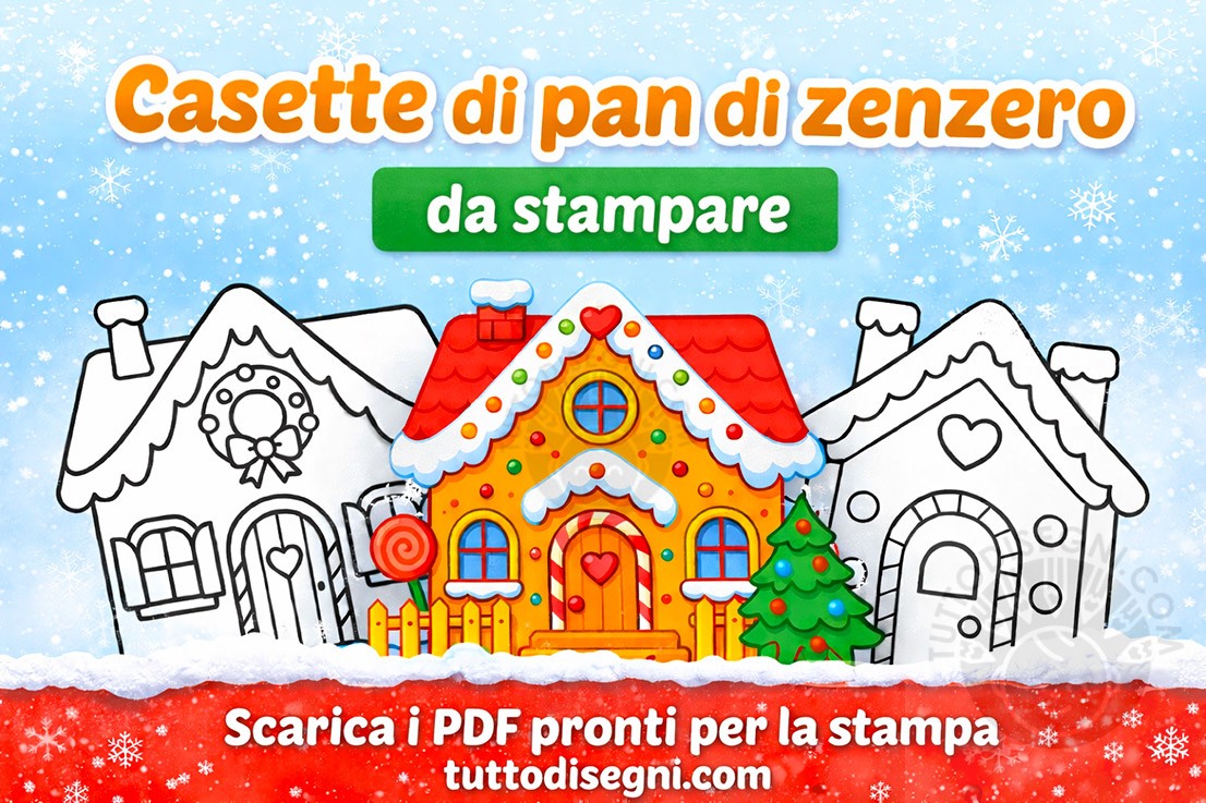Casette di pan di zenzero da stampare 3 Casette di pan di zenzero da stampare