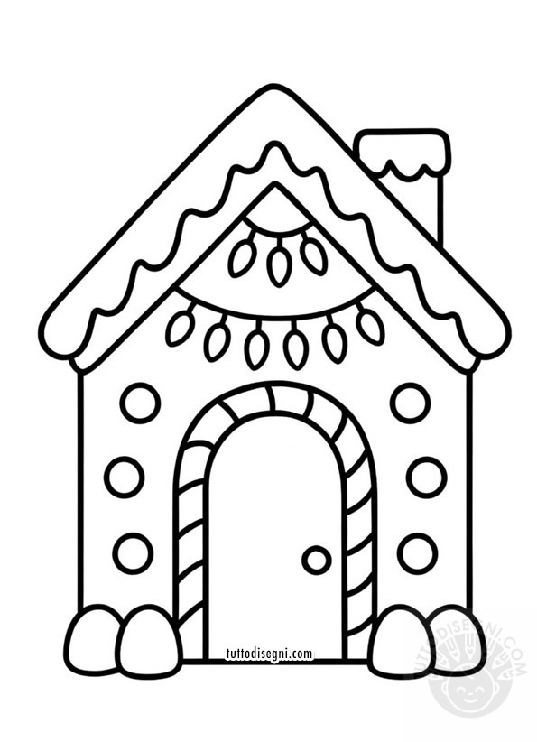 Gingerbread House 3 casetta pan di zenzero Gingerbread House da colorare