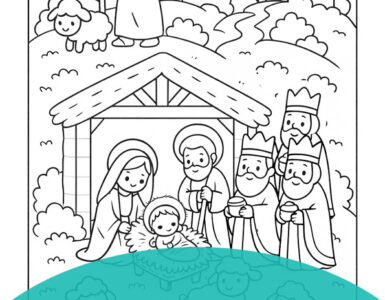 Scena della NativitĂ da colorare 2 la nativita
