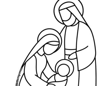 Natività Stilizzata Buon Natale da Colorare 2 nativita stilizzata buon natale