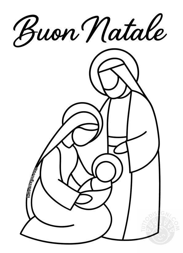 Natività Stilizzata Buon Natale da Colorare 3 nativita stilizzata buon natale