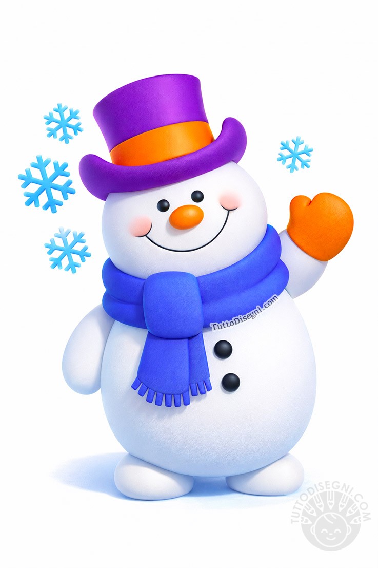 Nevetto pupazzo di neve 3D 5 nevetto pupazzo di neve