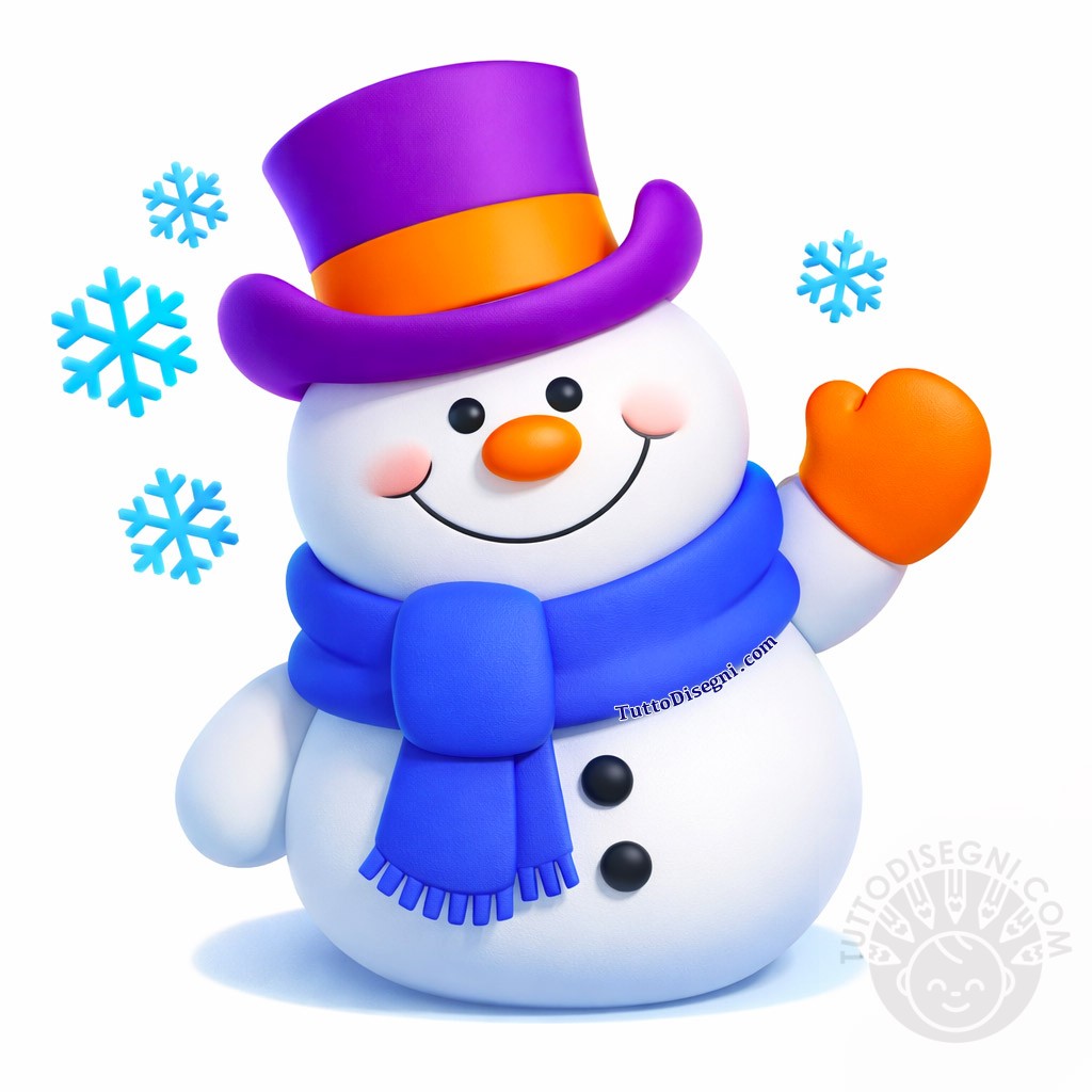 Nevetto pupazzo di neve 3D 6 pupazzo di neve nevetto
