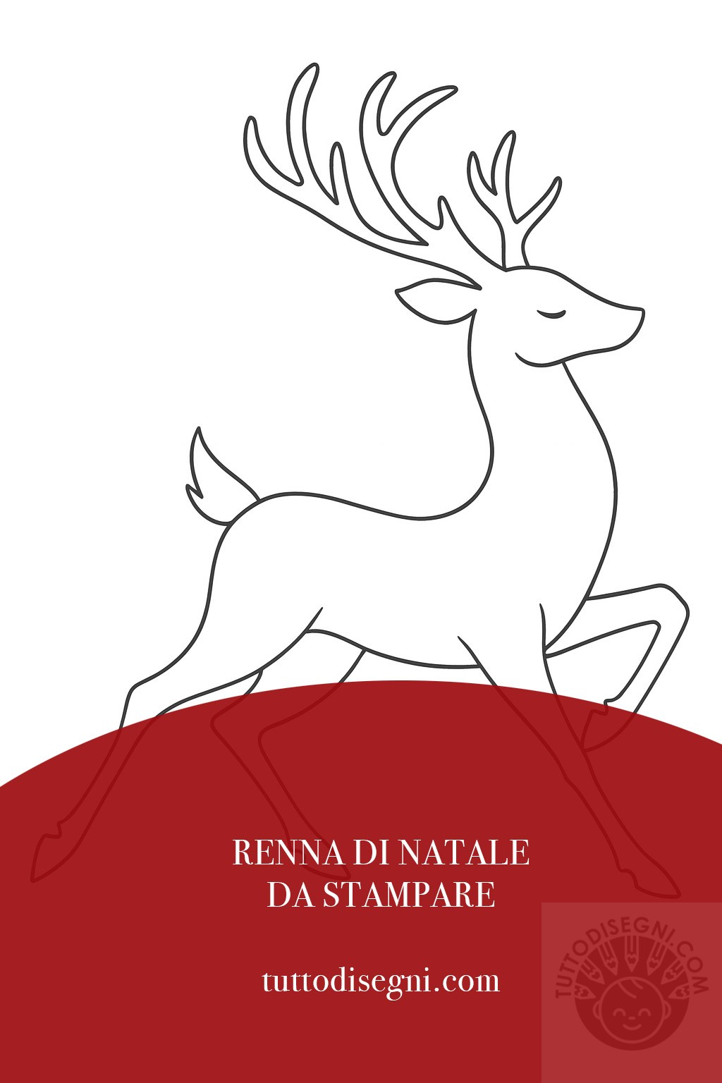 Renna di Natale Sagoma 3 sagoma renna elegante