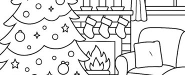 salotto natalizio con albero