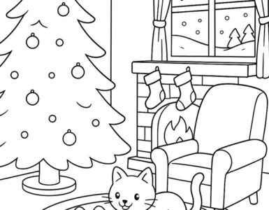 Scene natalizie con gatto 4 scena natale gatto con pacco regalo