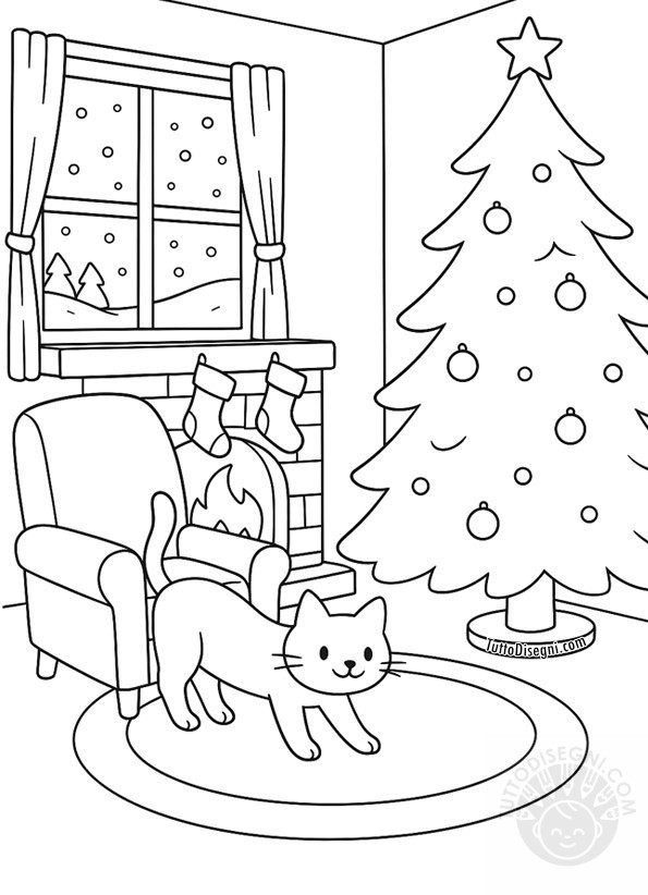 Scene natalizie con gatto 6 scena natalizia con gattino