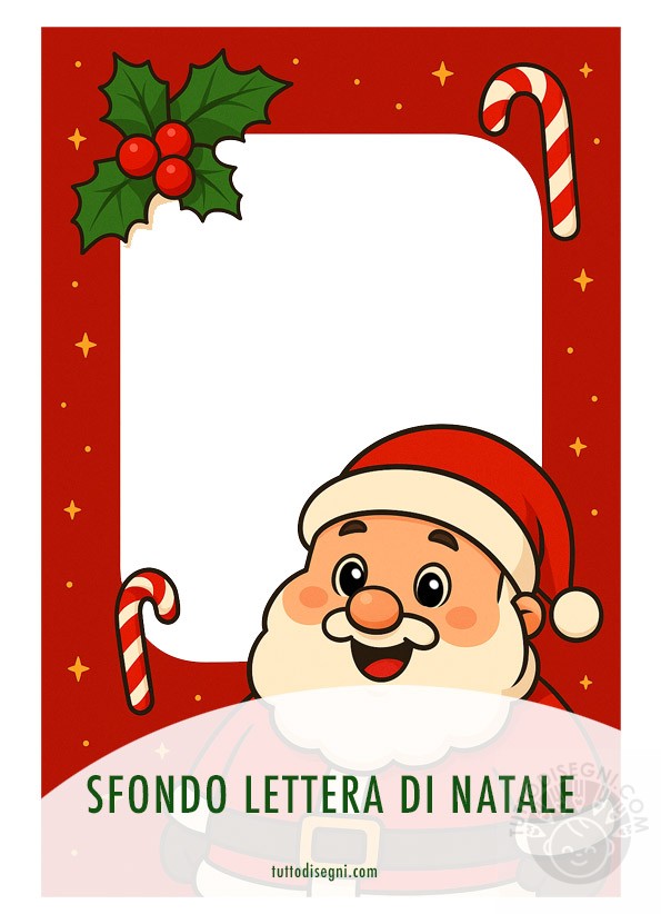 sfondo lettera babbo natale