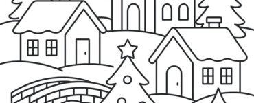 villaggio in inverno natale