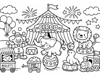 Circo da colorare 14 circo da colorare