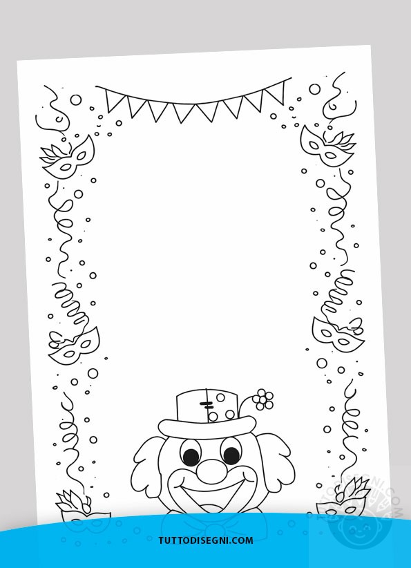 cornice verticale con pagliaccio