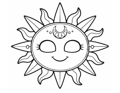 maschera sole da colorare