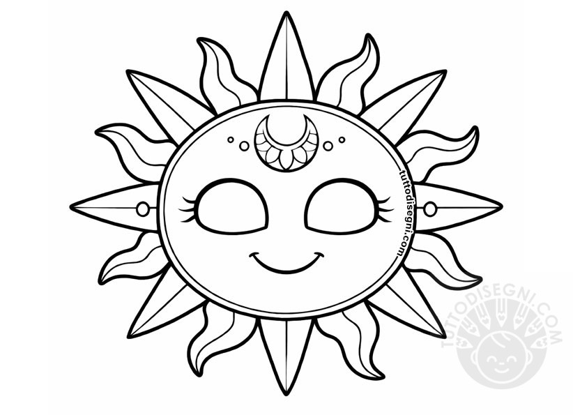 Maschera sole da colorare 3 maschera sole da colorare