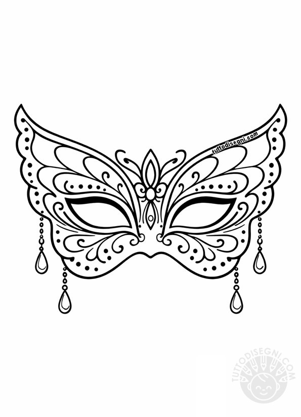 Maschere veneziane da colorare 8 maschera veneziana elegante
