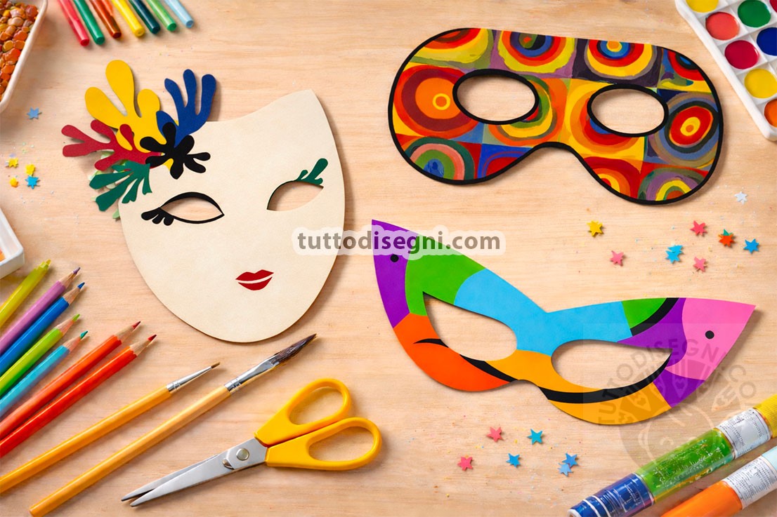 Maschere artistiche da stampare 3 maschere artistiche da stampare