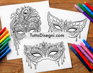 Maschere veneziane da colorare 10 maschere veneziane da colorare