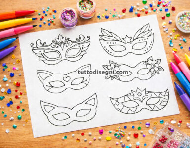 Modelli di maschere decorate 14 modelli maschere da ballo 1