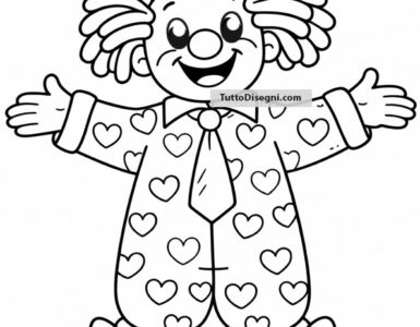 pagliaccio circo con cuori