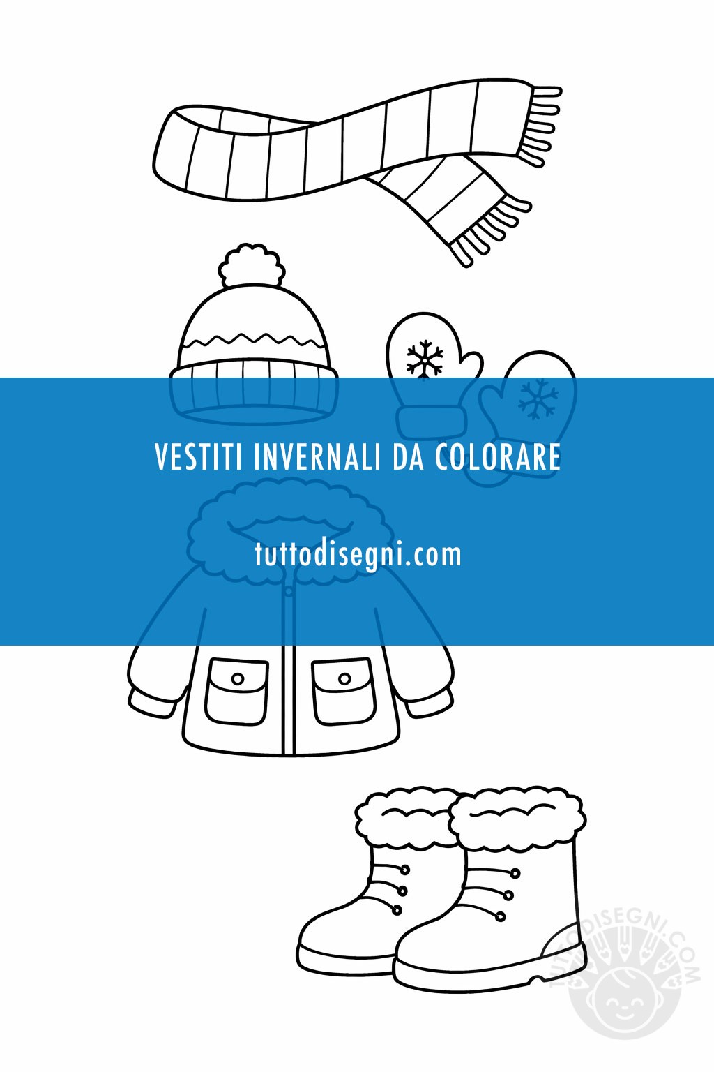 vestiti invernali da colorare
