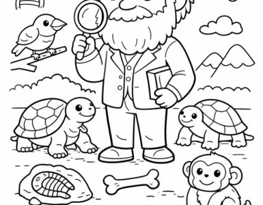 darwin day da colorare