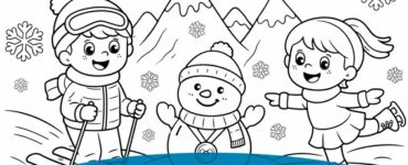 olimpiadi invernali da colorare