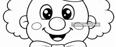 pagliaccio con cappello da colorare