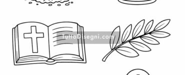 simboli quaresima da colorare