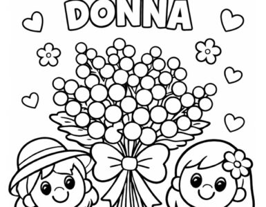 Due Bambine e Mazzo di Mimosa 4 bambine mimosa festa della donna