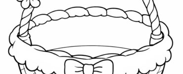 cesto di vimini con fiocco e fiore