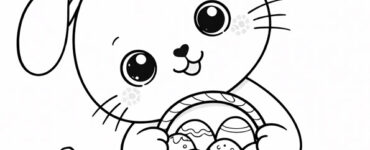 coniglietto di pasqua con cestino