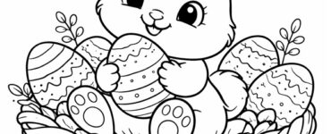 coniglietto di pasqua con uova