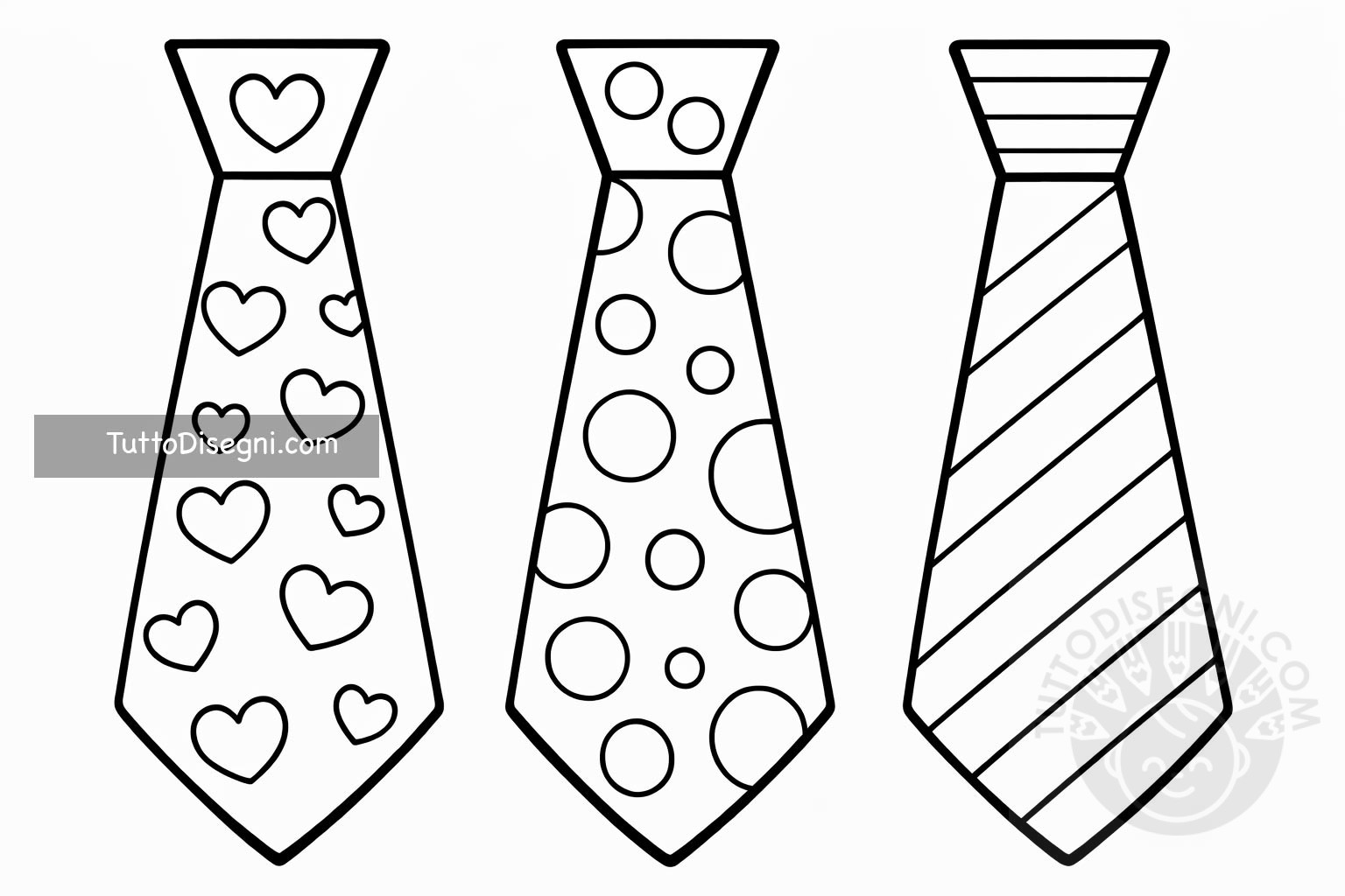 cravatte da colorare