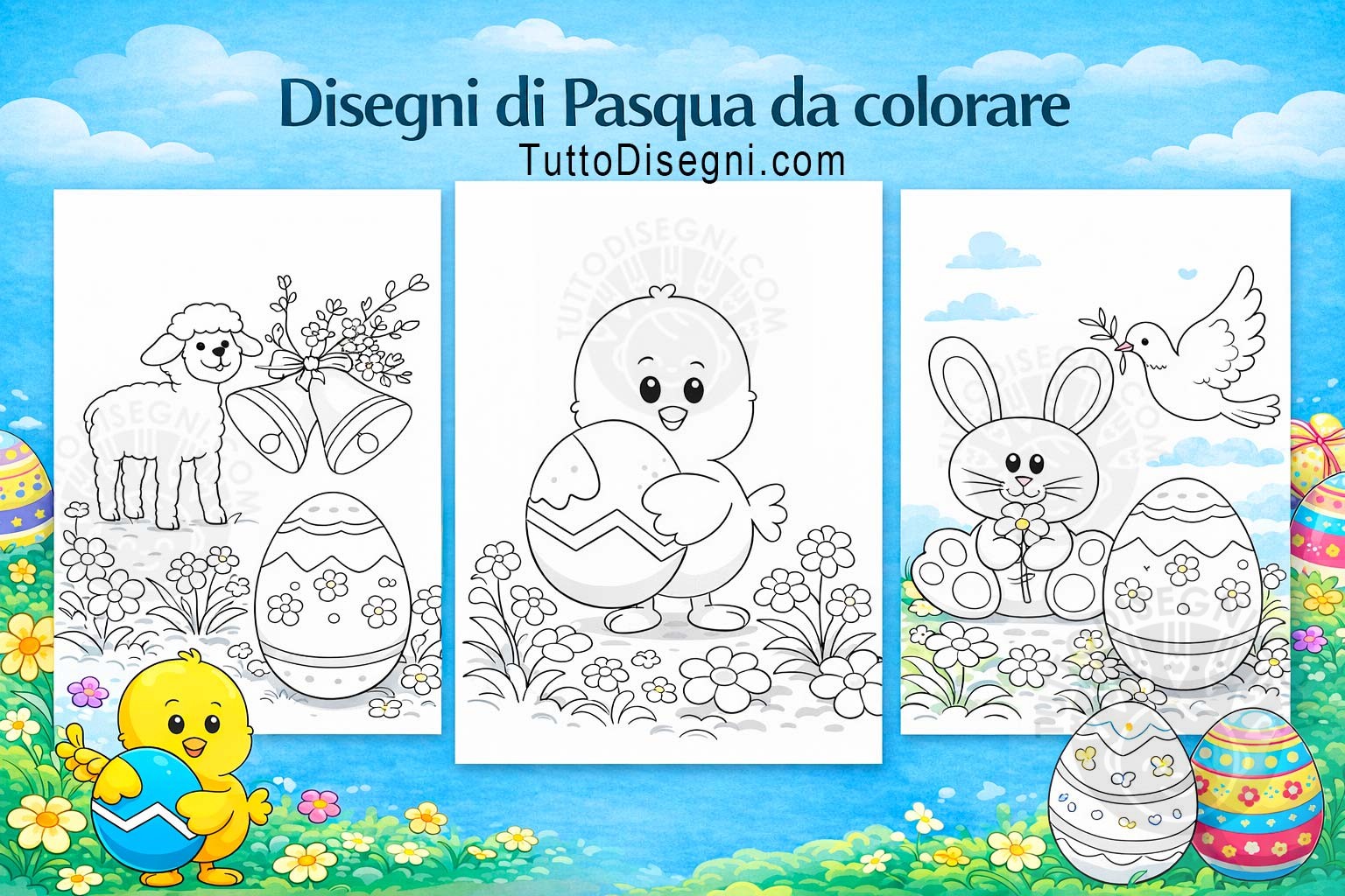 Disegni di Pasqua da colorare 7 disegni di pasqua da colorare