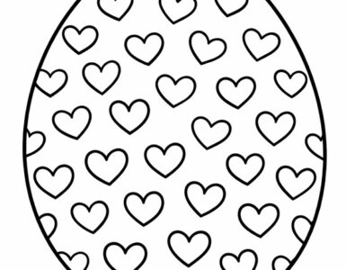 uovo di pasqua con cuori