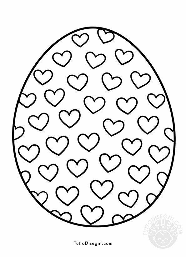 uovo di pasqua con cuori